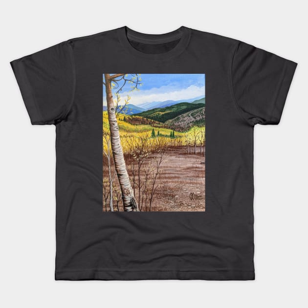 Inspirational View in the Mountains Kids T-Shirt by Matt Starr Fine Art